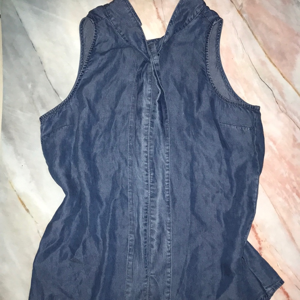 JEAN TIE BLOUSE SIZE S